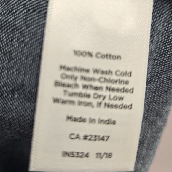 Talbots Denim Chambray Cotton Square Neck 3/4 Sleeved Midi Shift Dress 16P - Picture 15 of 15